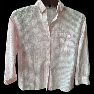 Divided women's Light Pink Textured Button-Up Shirt oversized XS used once